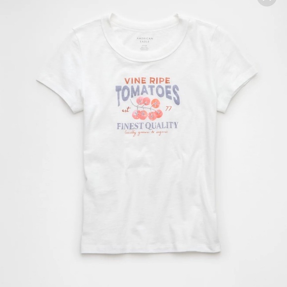 NWT AE Food Graphic Hey Baby Tee - Picture 12 of 13